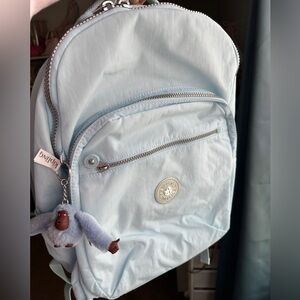 KIPLING SEOUL LARGE 17" LAPTOP BACKPACK Bridal Blue Backpack (RARE)